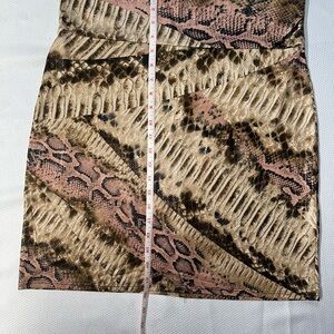White Birch Snake Print Pencil Skirt